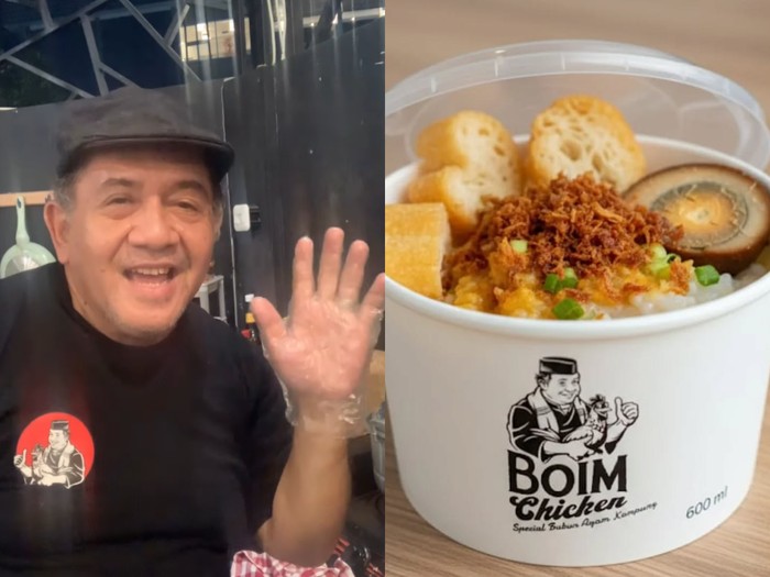 Harry De Fretes jualan bubur ayam.