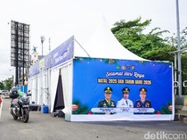 Jelang Nataru, Pos Pengamanan Mulai Disiapkan di Jalan Margonda Depok