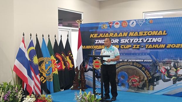 Korps Brimob Polri menggelar kejuaraan nasional skydiving indoor di Bogor dari tanggal 18-25 Desember 2025. (Rizky Adha/detikcom) Korps Brimob Polri menggelar kejuaraan nasional skydiving indoor di Bogor dari tanggal 18-25 Desember 2025. (Rizky Adha/detikcom)