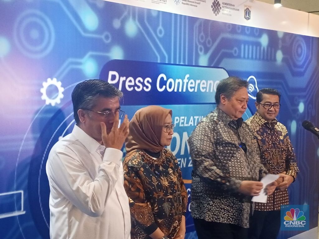 Launching Program Pelatihan Gig Economy dan AI Open Innovation Challenge, Kamis (18/12/2025). (CNBC Indonesia/Robertus Andrianto Serin)