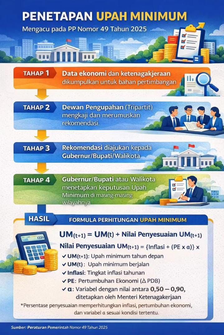 Penetapan upah minimum (Kemnaker)