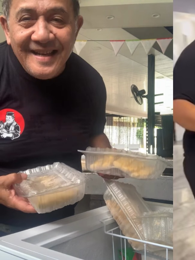 Potret Aktor Senior Harry De Fretes saat Jualan Bubur Ayam