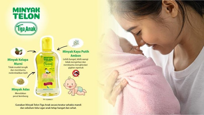 Tidak Hanya Bikin Anak Wangi, Ini Manfaat Minyak Telon Tiga Anak