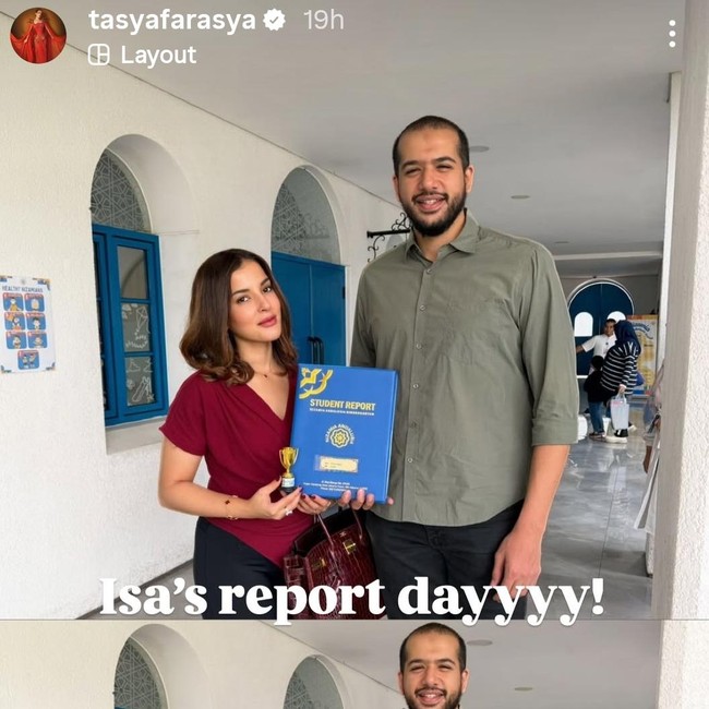 Tasya Farasya dan Eks Suami Kompak di Momen Ambil Rapor Anak