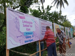 Warga Pasang Spanduk Tolak Tambang Buntut Longsor Bukit Kapur di Banyumas