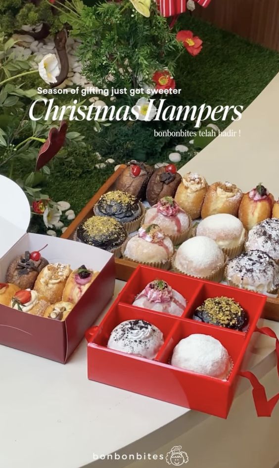 Hampers Natal dari gerai dessert di Jakarta
