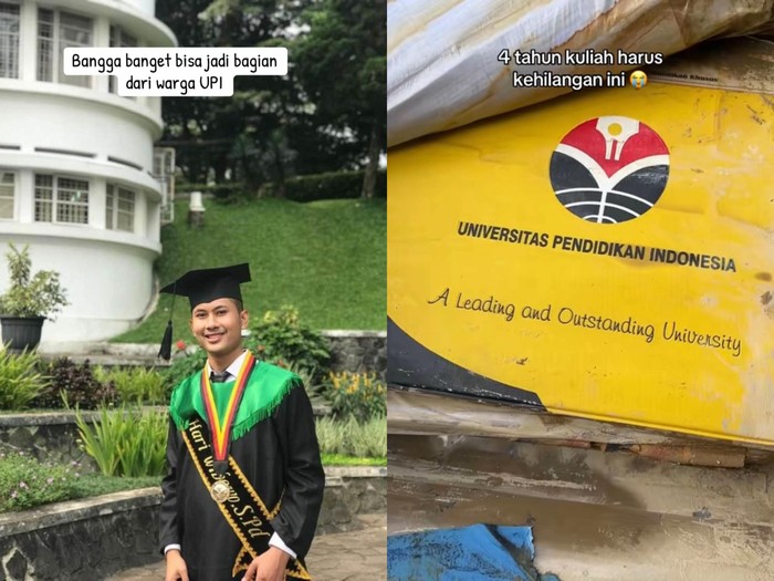 Pria ini memperlihatkan ijazahnya yang hancur  akibat terjangan banjir bandang di Aceh Tamiang. Ia juga membagikan kondisi sekitar tempat tinggalnya yang penuh lumpur. Unggahan tersebut langsung viral di media sosial.