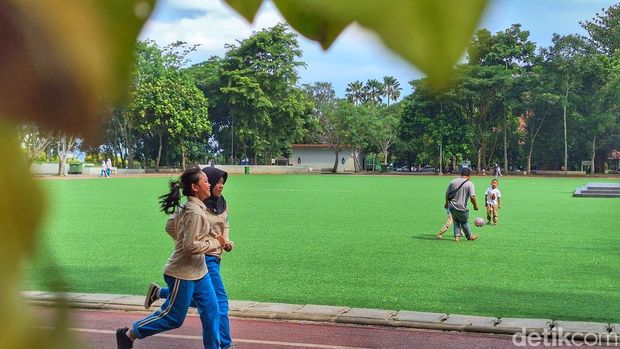Lapangan Upakarti di Soreang, Kabupaten Bandung.