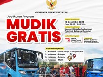 Pemprov Sulsel Siapkan 7 Bus Mudik Gratis Libur Nataru Bagi 250 Penumpang
