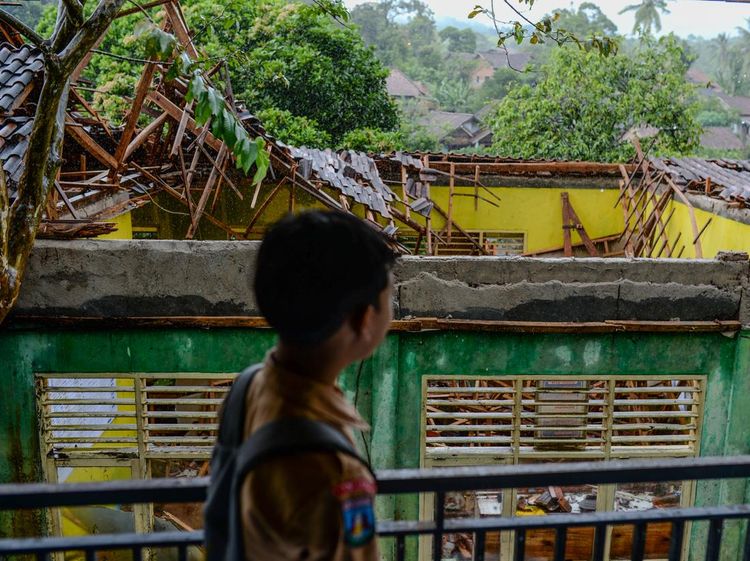 Perpustakaan Sekolah di Serang Ambruk, Aktivitas Belajar Terganggu