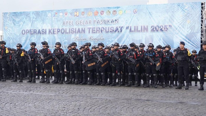 Apel Operasi Lilin 2025 di Monas, 146 Ribu Personel Gabungan Amankan Nataru