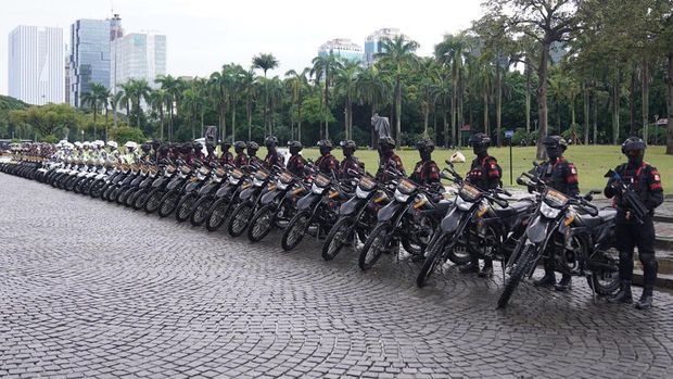 Polri gelar apel Operasi Lilin 2025 di Monas