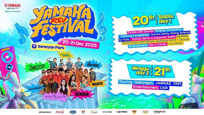 Yamaha Rev Festival 2025 Gandeng NGO, Donasikan Tiket untuk Korban Bencana