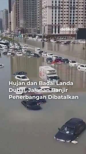 Video: Hujan-Badai Landa Dubai, Jalanan Banjir