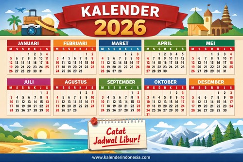 Ilustrasi kalender 2026. (AI)