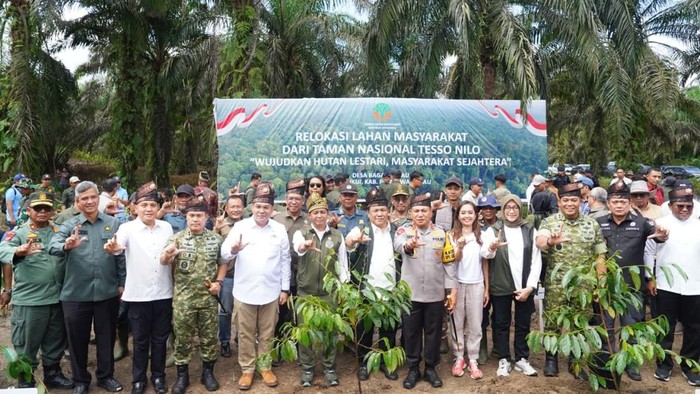Disaksikan Menhut-Forkopimda Riau, Penumbangan Sawit Awali Pemulihan Tesso Nilo
