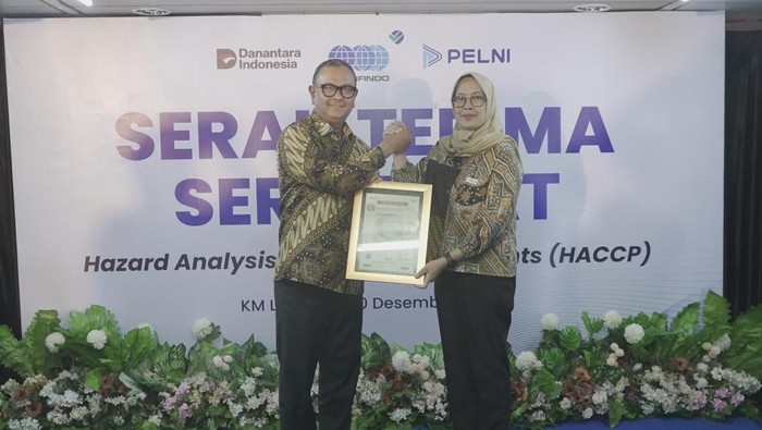 Lima Armada PELNI Dapat Sertifikasi HACCP Jelang Akhir Tahun