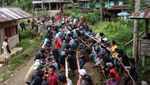 Ritual Rambu Solo Toraja Utara, Warga Gelar Prosesi Tarik Batu Simbol Keabadian