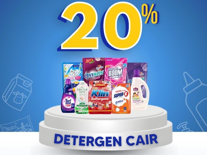 Aneka Detergen Cair Diskon 20% di Transmart Full Day Sale