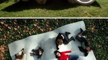 Bangku beton bergelombang di Barcelona, Spanyol. Foto: via StreetArtUtopia