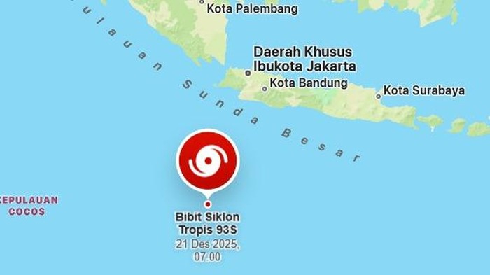 Bibit Siklon 93S Diprediksi Jadi Siklon Kategori 2, Seberapa Kuat Dampaknya?