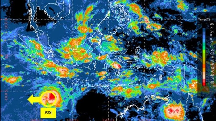 Hal-hal yang Diprediksi Terjadi Jika Bibit Siklon 93S Meningkat Jadi Siklon