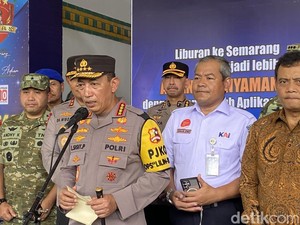 Kapolri Cek Stasiun Tawang, Mitigasi Lonjakan Pemudik-Cuaca Ekstrem di Jateng
