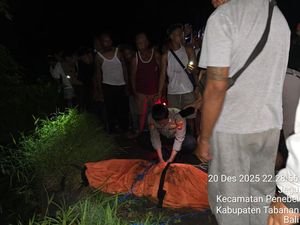Korban Lakalantas Ditemukan Tewas di Jurang Penebel Tabanan
