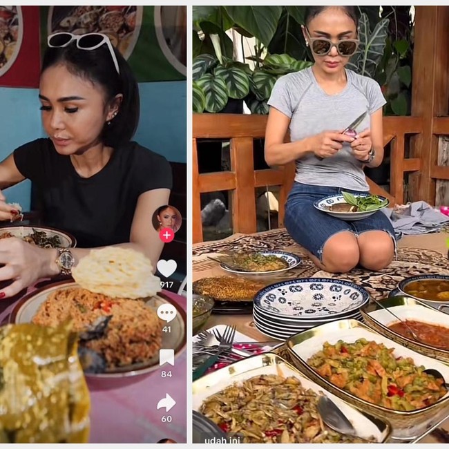 Yuni Shara Asyik Makan Lesehan hingga Cicip Mangut Lele di Jogja