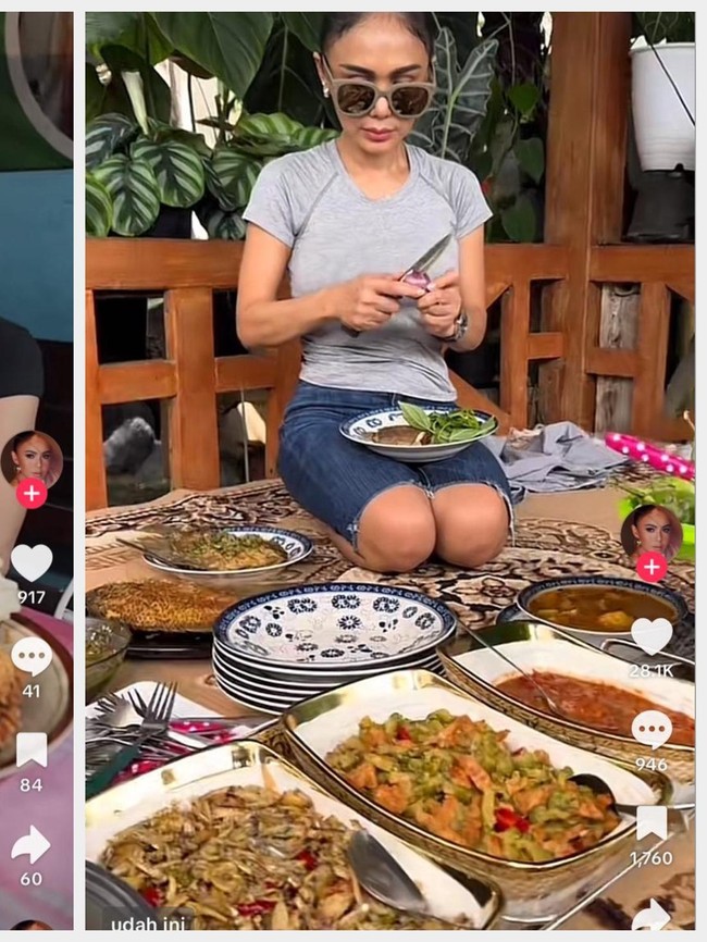 Yuni Shara Asyik Makan Lesehan hingga Cicip Mangut Lele di Jogja