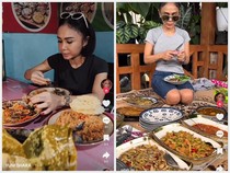 Yuni Shara Asyik Makan Lesehan hingga Cicip Mangut Lele di Jogja