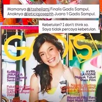 Leticia Joseph mengikuti jejak ibunya yang juga lulusan Gadis Sampul. Begini penampilan keduanya yang diunggah oleh Anji.  Foto: Instagram