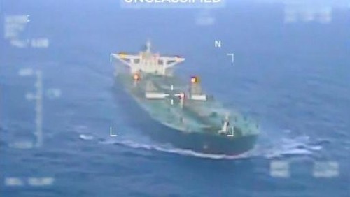 This screen grab taken from a video posted on the X account of US Secretary of Homeland Security Kristi Noem shows the Centuries crude oil tanker, last docked in Venezuela, as it is apprehended by the US Coast Guard on December 20, 2025. The United States apprehended an oil tanker off Venezuela on December 20, the latest salvo in a pressure campaign against Caracas, the US government said.
It was the second time in two weeks that US forces have interdicted a tanker in the region, and comes days after President Donald Trump announced a blockade of sanctioned oil vessels heading to and leaving Venezuela. (Photo by Handout / US Secretary of Homeland Security Kristi Noems X account / AFP) / RESTRICTED TO EDITORIAL USE - MANDATORY CREDIT AFP PHOTO / US Secretary of Homeland Security Kristi Noems X account  - NO MARKETING NO ADVERTISING CAMPAIGNS - DISTRIBUTED AS A SERVICE TO CLIENTS