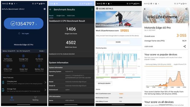 Fitur AI dan hasil benchmark Motorola Edge 60 Pro