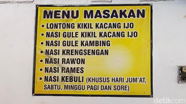 Gule kikil kacang hijau di Warung Abadi Pasuruan