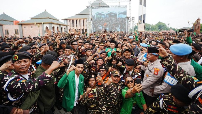 Pimpin Apel Kebangsaan Banser, Kapolri Ajak Dukung Misi Asta Cita Presiden