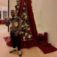 Aksen pita besar menjadi statement tersendiri di pohon Natal komedian Kevin Hart. (Foto: Instagram)