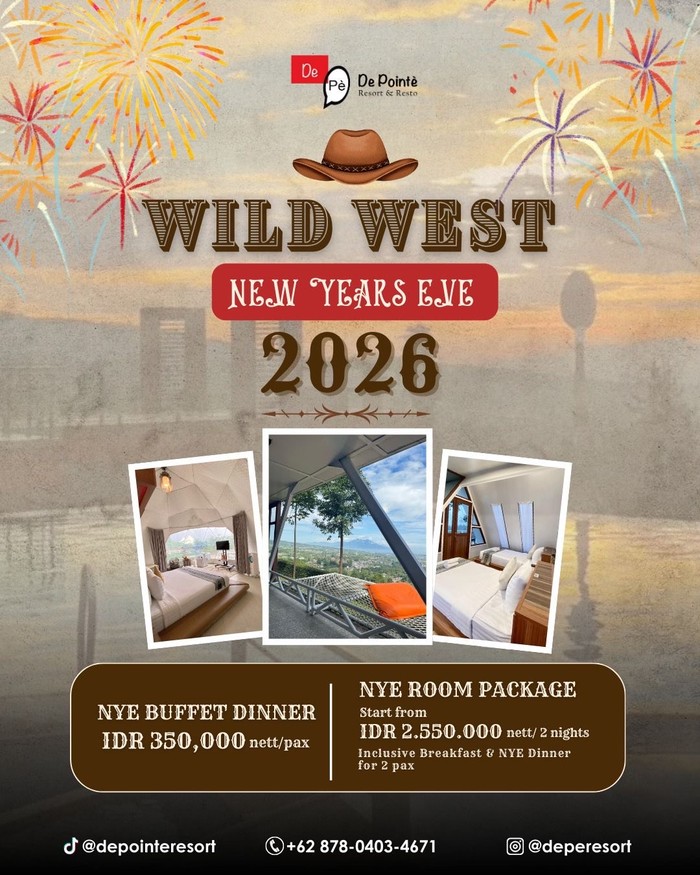 De Pointe Resort & Resto Sajikan Nuansa Wild West di Malam Tahun Baru 2026