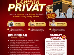 Umrah Private, Eksklusif by Request, Garuda Airlines Direct, 9 Hari Start 38,2jt