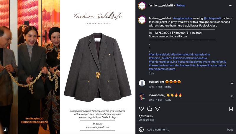 Gaya 'kembar' Nagita Slavina dan Syahrini