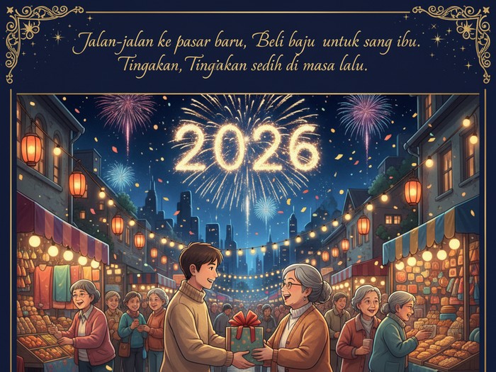 55 Pantun Tahun Baru 2026 Lucu-Bermakna, Ucapan Kreatif Sambut Lembaran Baru