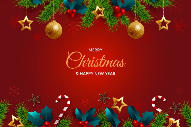 Ilustrasi ucapan selamat hari Natal.