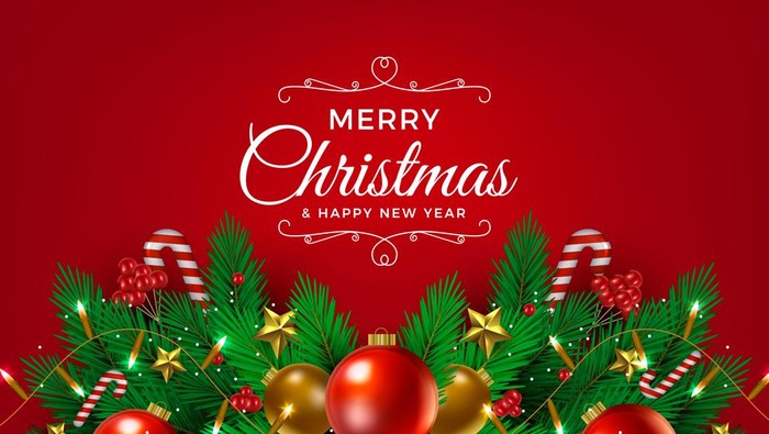 Ilustrasi ucapan selamat hari Natal.