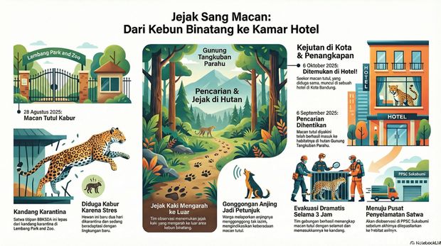 Infografik Macan Tutul Kabur