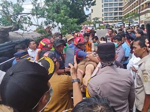 Video Pohon Besar Roboh Timpa Mobil di Lampung, Pengendara Terjepit 3 jam