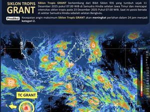 Apa itu Siklon Tropis Grant yang Picu Potensi Gelombang Tinggi di Indonesia?