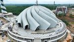 Tampak Dekat Masjid Negara IKN dengan Kubah Meliuk Seperti Sorban