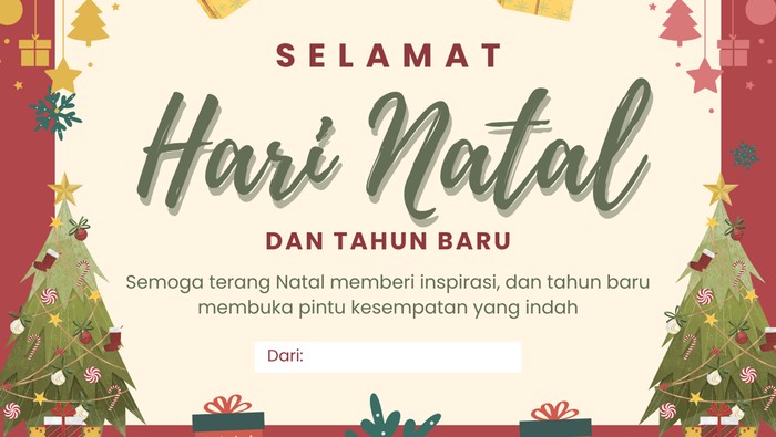 30+ Template Kartu Ucapan Natal 2025 Gratis yang Bisa Diedit, Langsung Pakai!