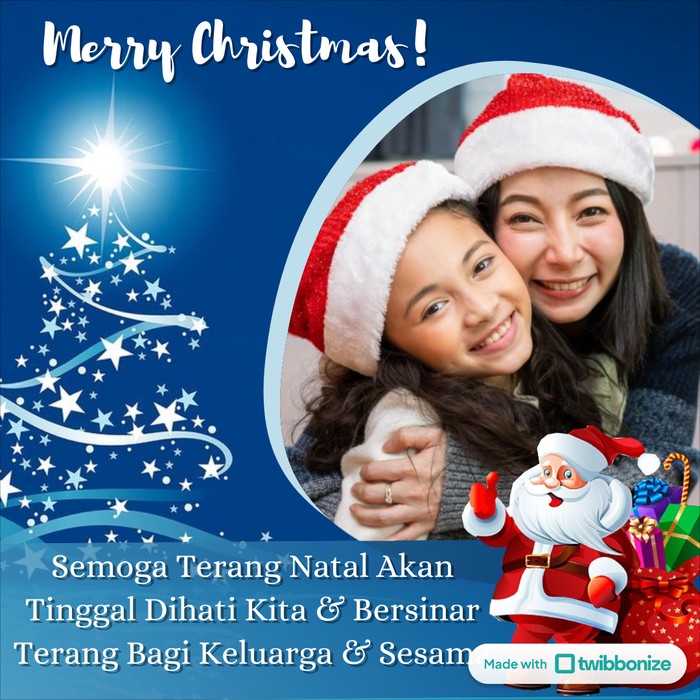 30+ Twibbon Natal 2025 Gratis Disertai Kata-kata Ucapan, Bisa Langsung Pakai!