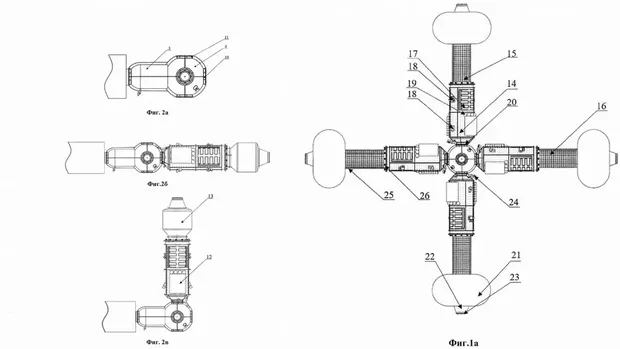 Ilustrasi desain stasiun luar angkasa Rusia dengan gravitasi buatan